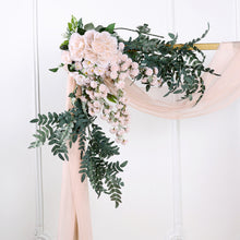 Blush Sheer Organza Wedding Arch Draping Fabric, Long Curtain Backdrop Window Scarf Valance 18ft