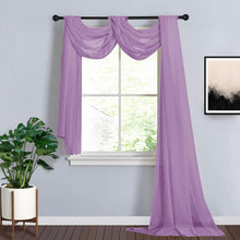 Violet Amethyst Sheer Organza Wedding Arch Draping Fabric, Long Curtain Backdrop Window Scarf 18ft
