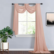 Dusty Rose Sheer Organza Wedding Arch Draping Fabric, Long Curtain Backdrop Window Scarf 18ft