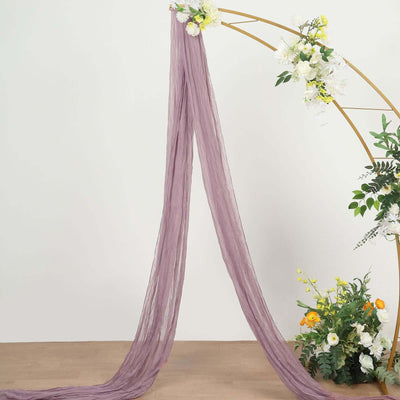 Violet Amethyst Gauze Cheesecloth Draping Fabric Wedding Arch Decorations, Window Scarf Valance Drapes, Boho Arbor Long Curtain Panel 20ft