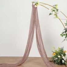 Dusty Rose Gauze Cheesecloth Draping Fabric Arch Decorations, Boho Arbor Long Curtain Panel 20ft