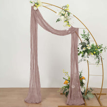 Dusty Rose Gauze Cheesecloth Draping Fabric Arch Decorations, Boho Arbor Long Curtain Panel 20ft