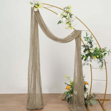 Natural Gauze Cheesecloth Draping Fabric Wedding Arch Decorations, Boho Arbor Long Curtain 20ft