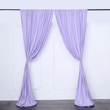 Lavender Lilac Scuba Polyester Backdrop Drape Curtains, Inherently Flame Resistant Divider Panels
