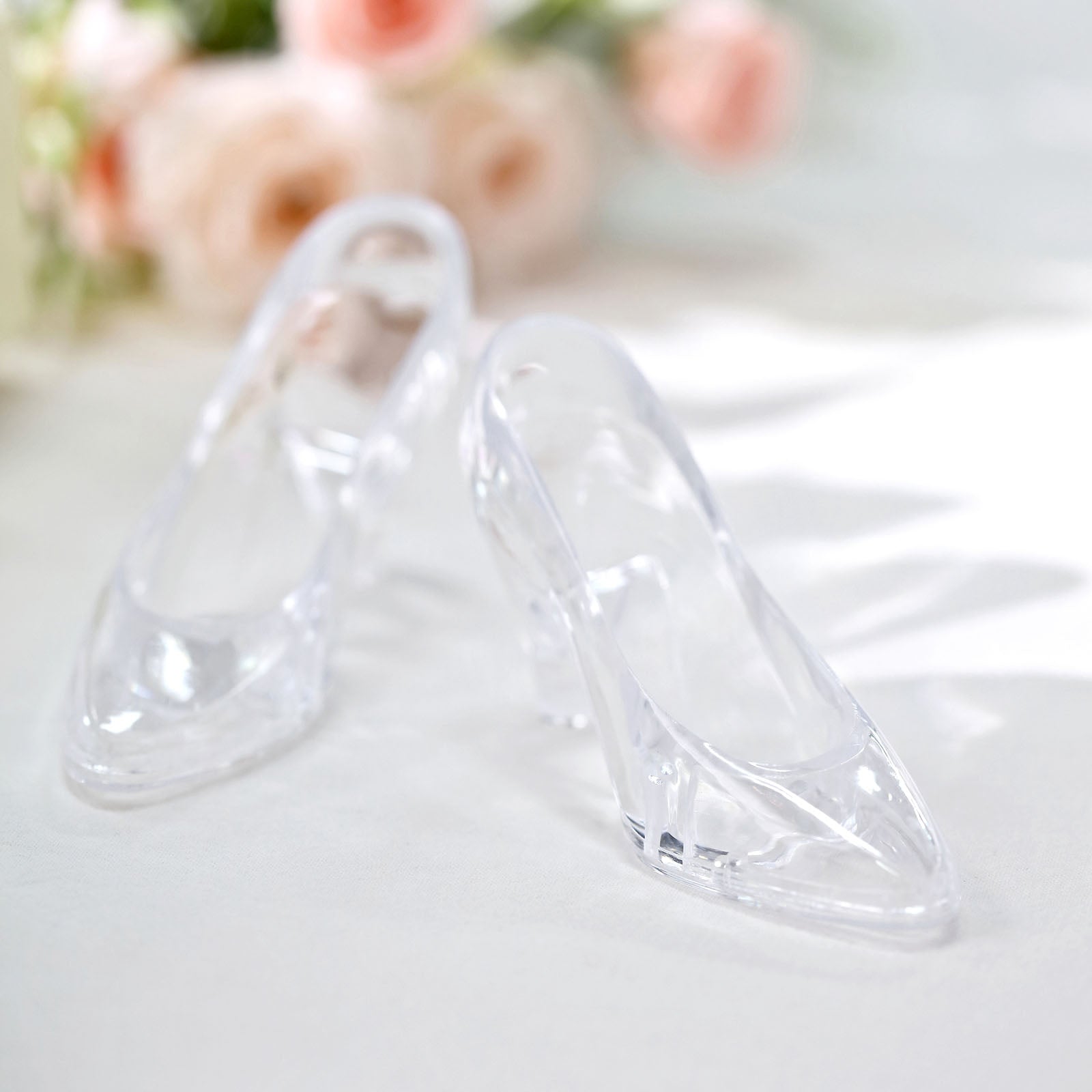 12 Pack Plastic Clear Slippers Cinderella Heels for Party Favors  Decorations and Crafts Glass Slippers 