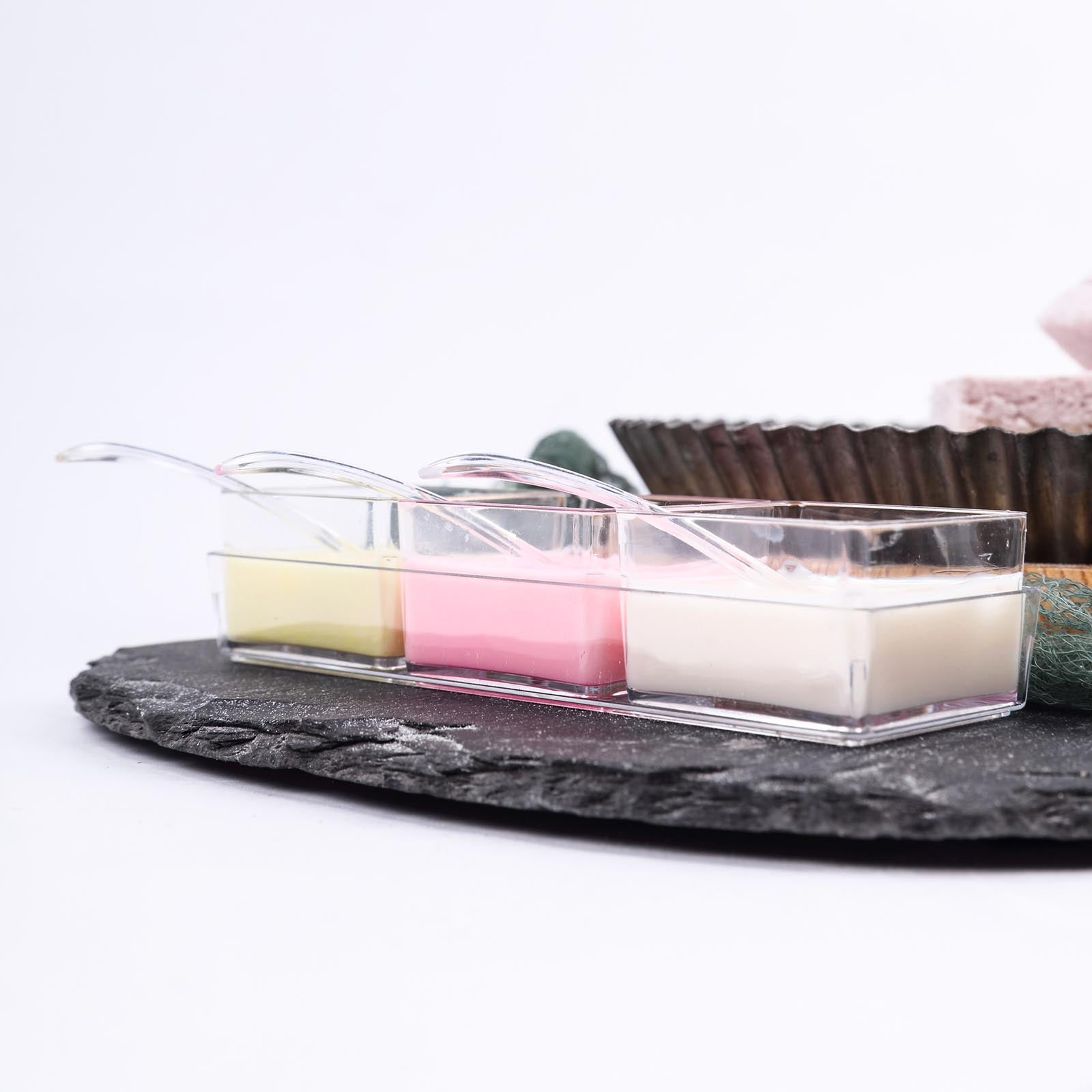 Small Clear 3 Section Condiment Holder