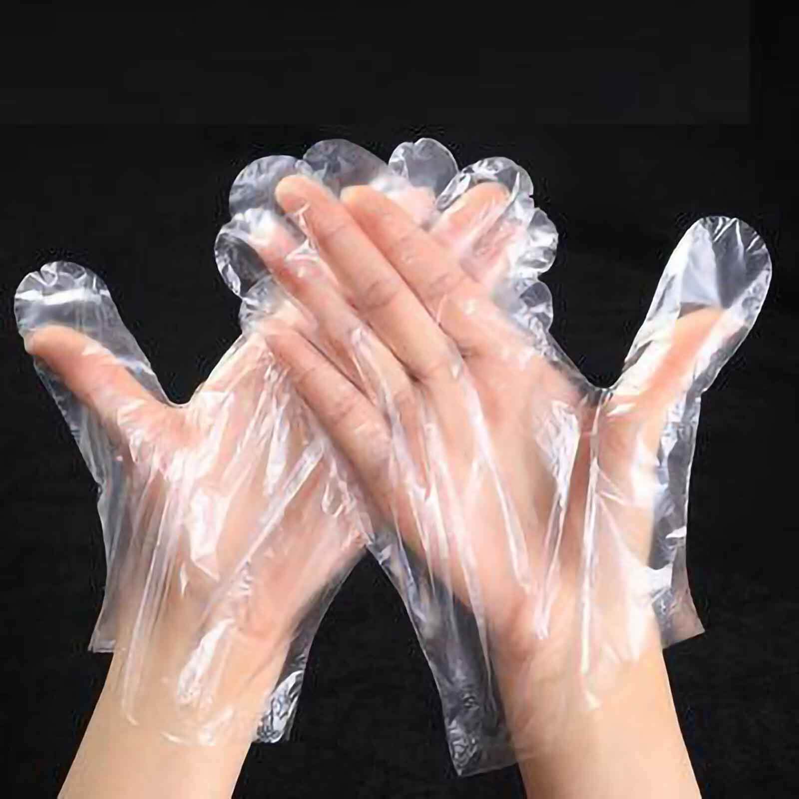 Clear plastic deals disposable gloves