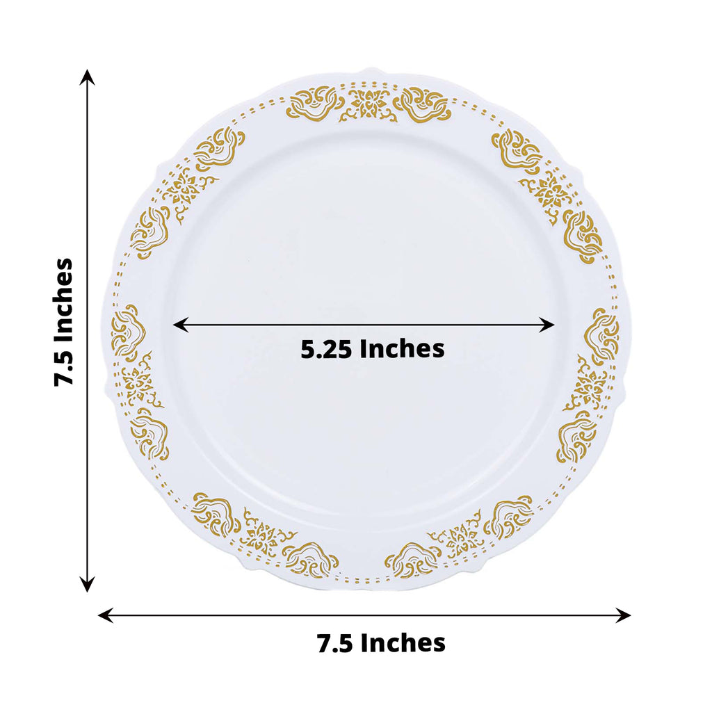 Dessert Salad Plate, Round With Scalloped Edges