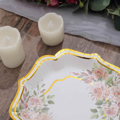 25-Pack Paper Dessert Plates 8" White