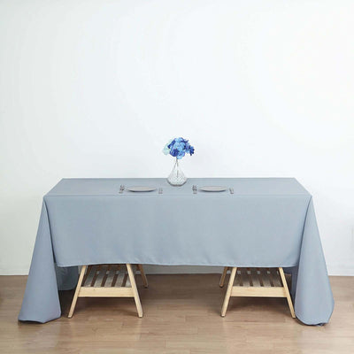 Polyester Rectangle Tablecloth 60"x126" Dusty Blue - Durable & Wrinkle-Resistant Table Cover