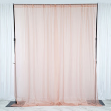 Dusty Rose Fire Retardant Sheer Organza Premium Drape Curtain Backdrops With Rod Pockets - 10ftx10ft