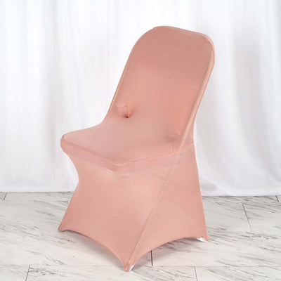 Stretch Spandex Folding Chair Cover Dusty Rose - Durable 160GSM Fitted Slipcover