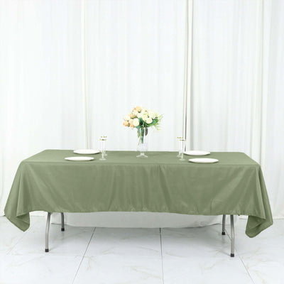 Polyester Rectangle Tablecloth 60"x126" Dusty Sage Green - Durable & Wrinkle-Resistant Table Cover