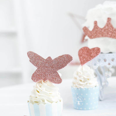 10 Pack Self-Adhesive Glitter DIY Craft Foam Sheets - Rose Gold 12"x10"