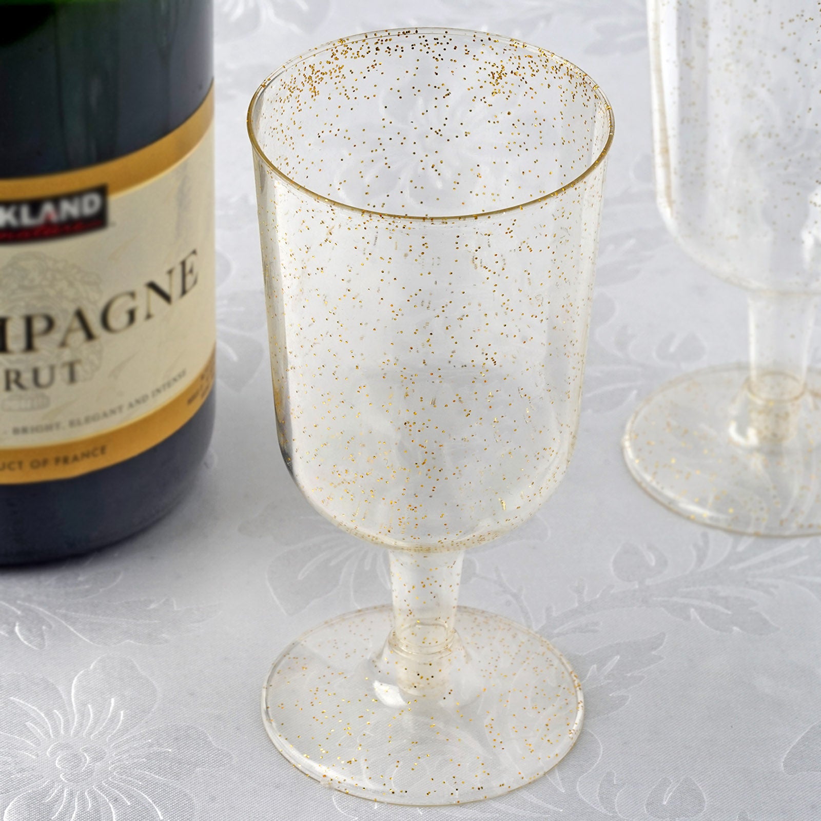 Efavormart 12 Pack | Gold Stem Clear Mini Champagne Flute Glass Party/Gift  Favors - 4 Plastic