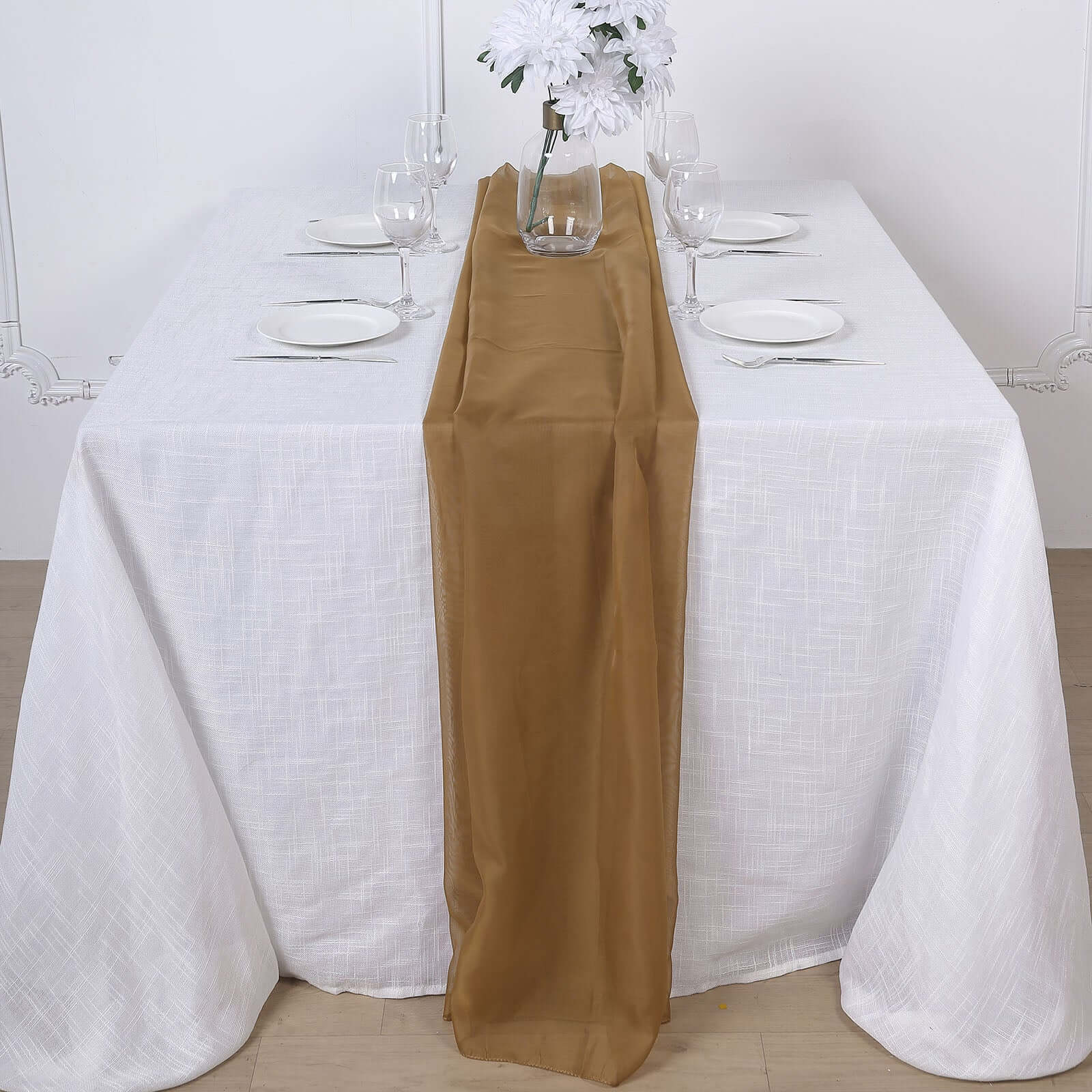 5 Pack 6 Ft Chiffon Chiavari Chair Sashes Gold