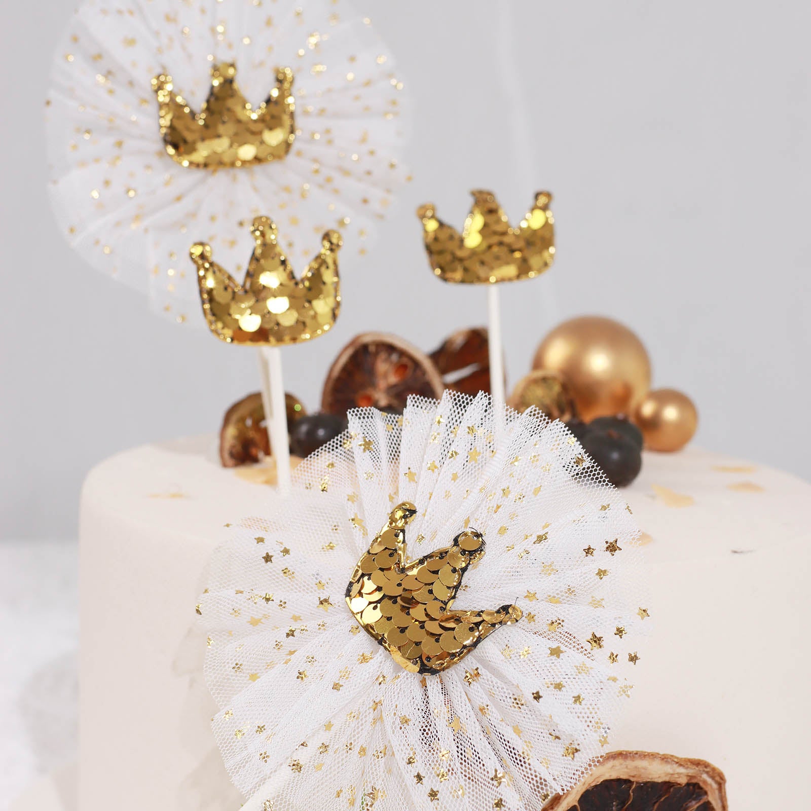 Gold Crown Cupcake Toppers (Pack of 4) | Discount Party Supplies - Discount  Party Supplies