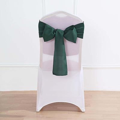 5 Pack Polyester Chair Sashes 6"x108" Hunter Emerald Green