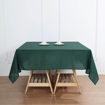 Hunter Emerald Green Polyester Square Tablecloth 54"x54"