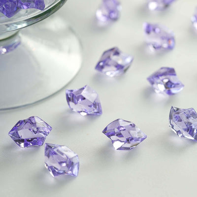 300 Pcs Lavender Lilac Acrylic Ice Bead Vase Fillers Large - DIY Craft Crystals