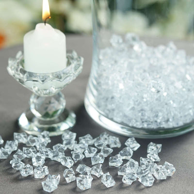 400 Pcs Clear Acrylic Ice Bead Vase Fillers Mini - Chic DIY Craft Crystals for Tables & Decorative Arrangements