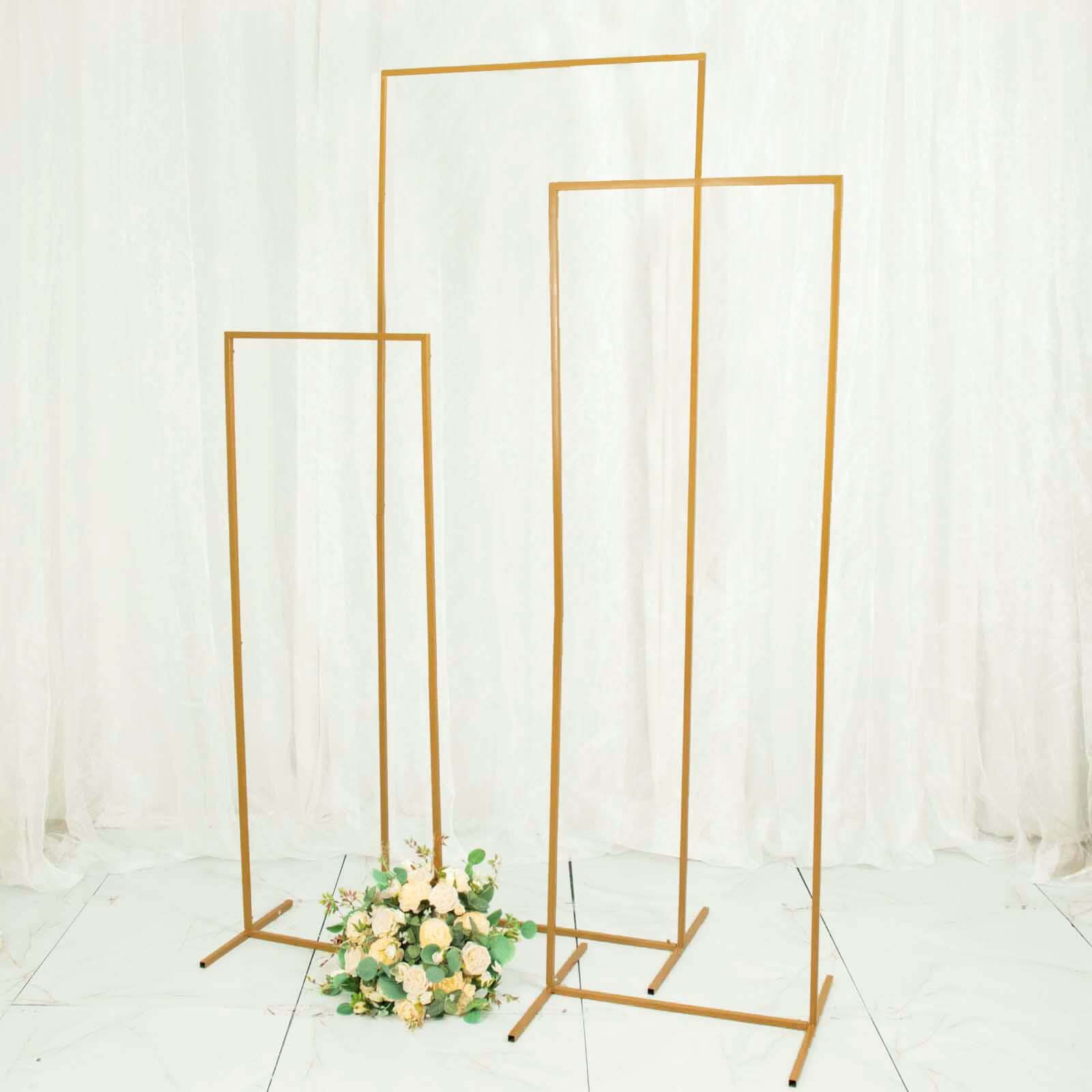 Gold Metal Frame Wedding Arch Set of 4 | eFavormart.com