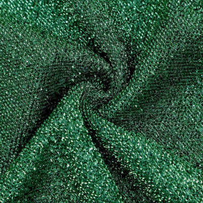 Hunter Emerald Green Shimmer Tinsel Spandex Wedding Arch Cover For Fitted Round Top Chiara Backdrop Stand 5ft