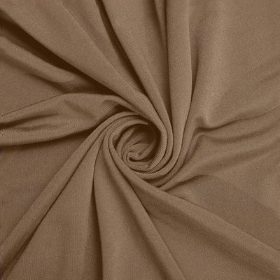 Matte Taupe Spandex Fitted Wedding Arch Cover For Round Top Chiara Backdrop Stand 7ft