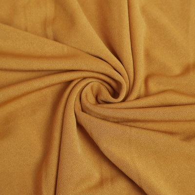 Matte Gold Fitted Spandex Half Moon Wedding Arch Cover, Custom Fit Chiara Backdrop Stand Cover 7ft