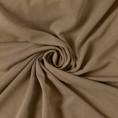 Matte Taupe Fitted Spandex Half Moon Wedding Arch Cover, Custom Fit Chiara Backdrop Stand Cover 7ft