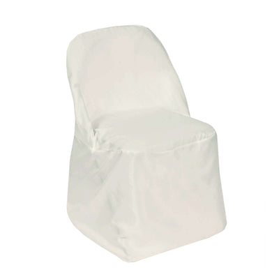 Polyester Folding Chair Cover Ivory - Reusable & Stain Resistant Slip On Cover