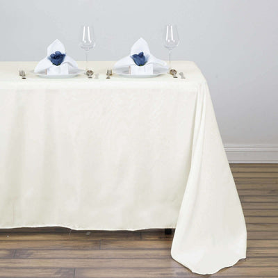 Polyester Rectangle Tablecloth 50"x120" Ivory - Durable and Easy-to-Clean Table Cover