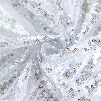 Sequin Table Overlay 72" Square Silver - Diamond Glitz Table Topper
