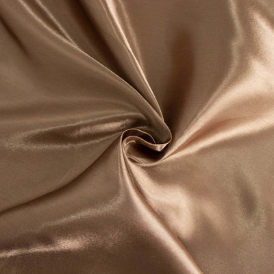 Satin Table Overlay 72"x72" Taupe - Wrinkle Resistant & Smooth Table Topper