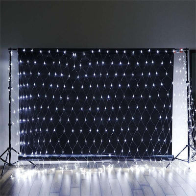 White 600 LED Fish Net Lights, Fairy String Lights With 8 Modes 20ftx10ft
