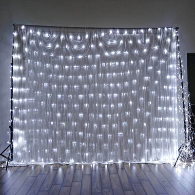 White 600 LED Fish Net Lights, Fairy String Lights With 8 Modes 20ftx10ft