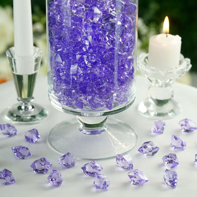 300 Pcs Lavender Lilac Acrylic Ice Bead Vase Fillers Large - DIY Craft Crystals