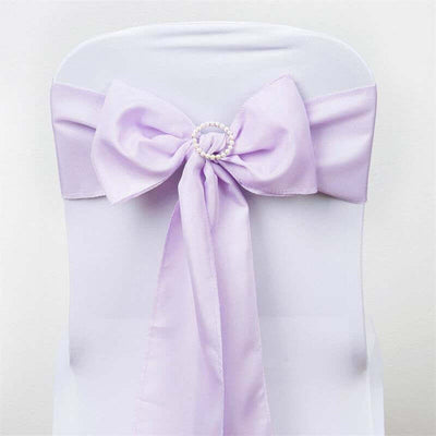 5 Pack Polyester Chair Sashes 6"x108" Lavender Lilac