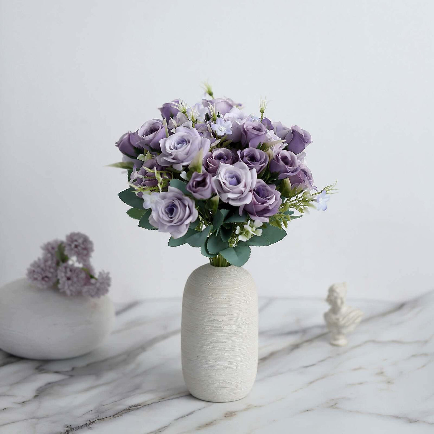 12 Lavender Lilac Silk Rose Bouquets | eFavormart.com