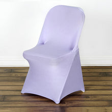 Lavender Lilac Spandex Stretch Fitted Folding Slip On Chair Cover 160 GSM