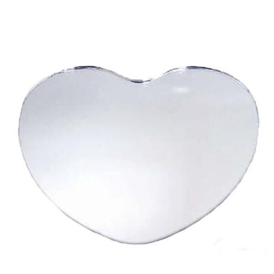 6-Pack Glass Mirror Table Centerpiece 10" Heart Hanging Wall Decor - Reflective Event Decorations