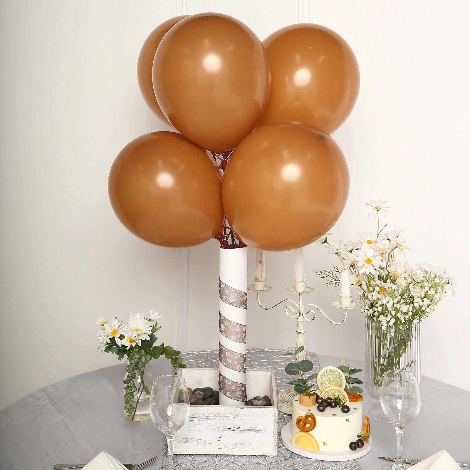 25-Pack 12" Matte Pastel Caramel Balloons | EFavormart.com