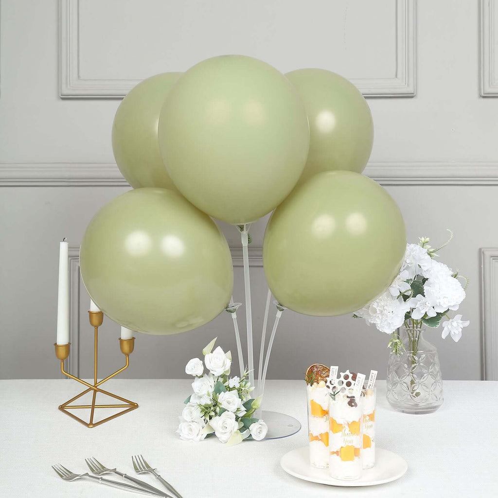 Matte Pastel Olive Green Air Latex Balloons