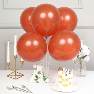 25 Pack Matte Pastel Terracotta (Rust) Helium/Air Latex Party Balloons 12"