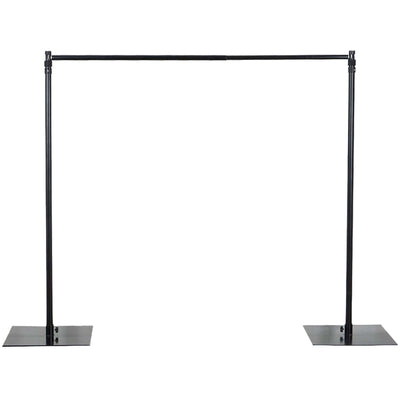 10ft Metal DIY Adjustable Heavy Duty Backdrop Stand Kit - Steel Base