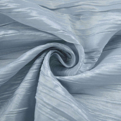 5 Pack Taffeta Napkins 20"x20" Dusty Blue - Accordion Crinkle Cloth Napkins