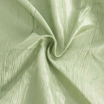 5 Pack Taffeta Napkins 20"x20" Sage Green - Accordion Crinkle Cloth Napkins