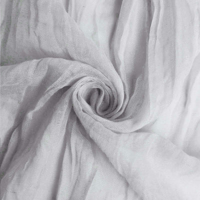 5 Pack Gauze Cheesecloth Napkins 24"x19" Silver - Reusable Boho Dinner Napkins