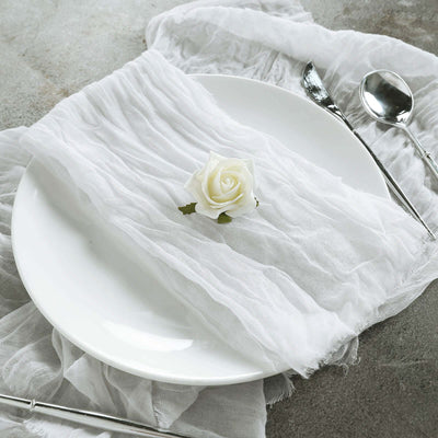 5 Pack Gauze Cheesecloth Napkins 24"x19" White - Reusable Cloth Napkins for Rustic Farmhouse Table Settings
