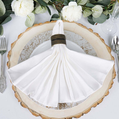 5 Pack 100% Cotton Napkins 20"x20" White - Luxe Commercial Grade Cloth Napkins for Hotels, Restaurants, & Events